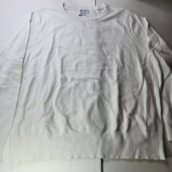 NWT Old Navy White Long Sleeve Sweater Plus Sized 2X - Picture 1 of 10